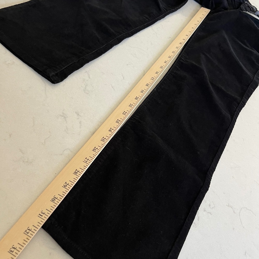 Calvin Klein Black Corduroy Pants Straight Leg Power Stretch Womens Size 8 NWT - Picture 4 of 11